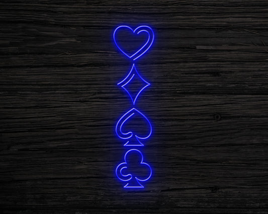 Card Icon Neon Sign