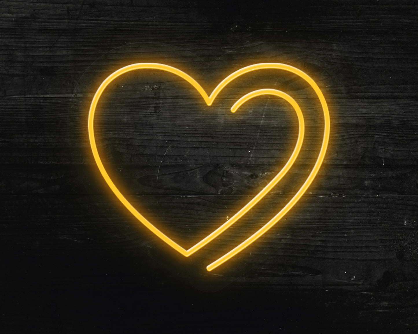 Card Heart Icon Neon Sign