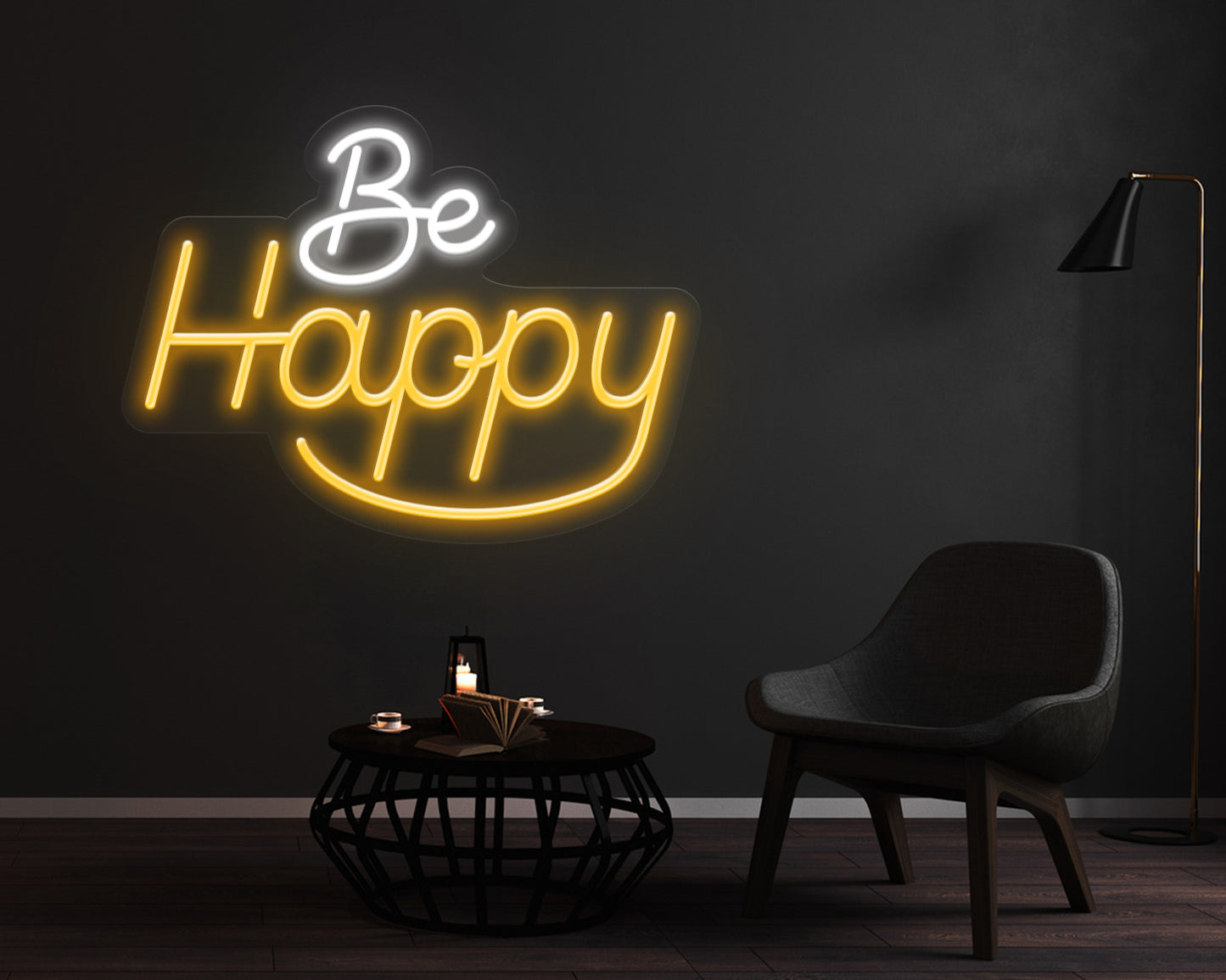 Be Happy Neon Sign