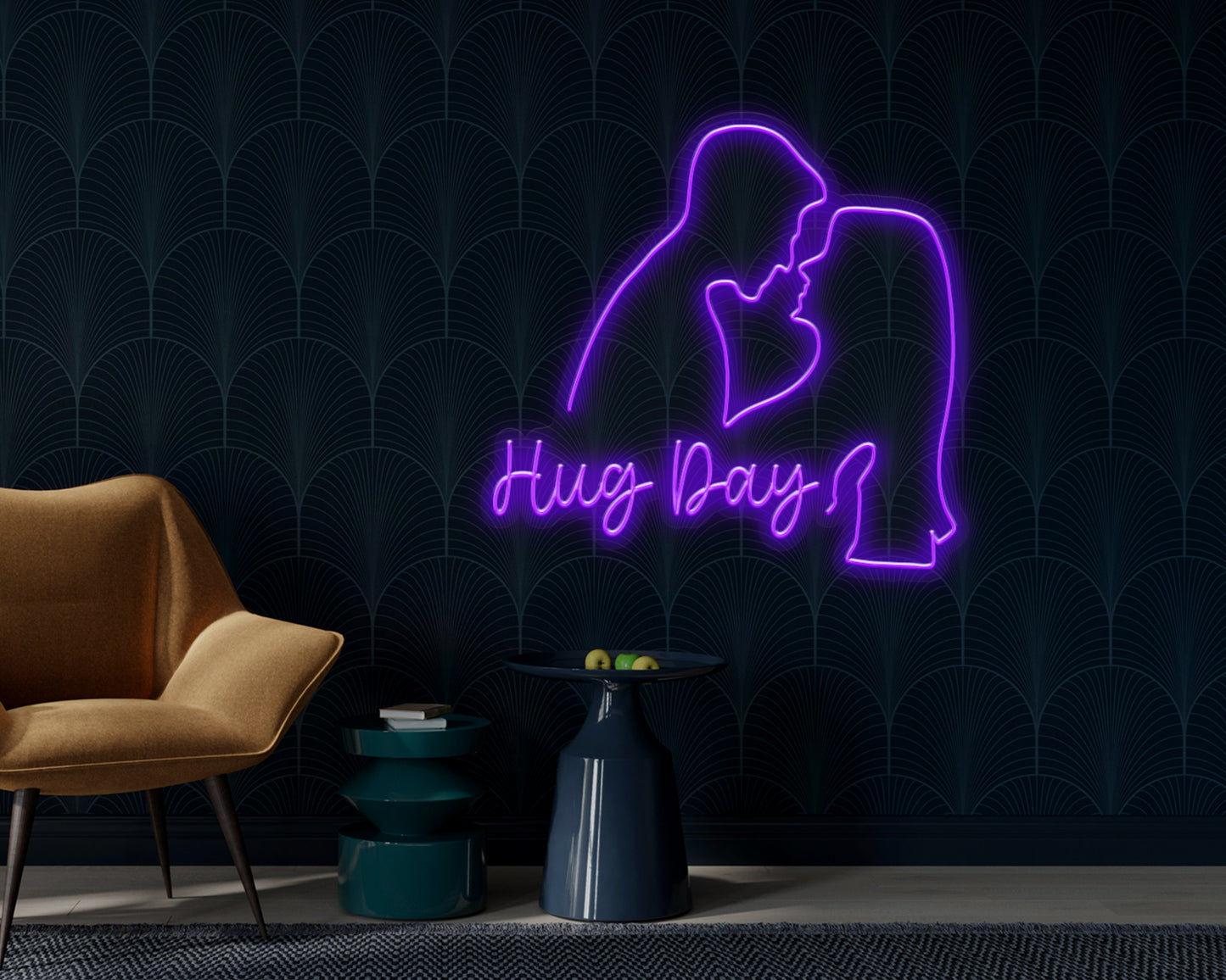 Hug Day Neon Sign