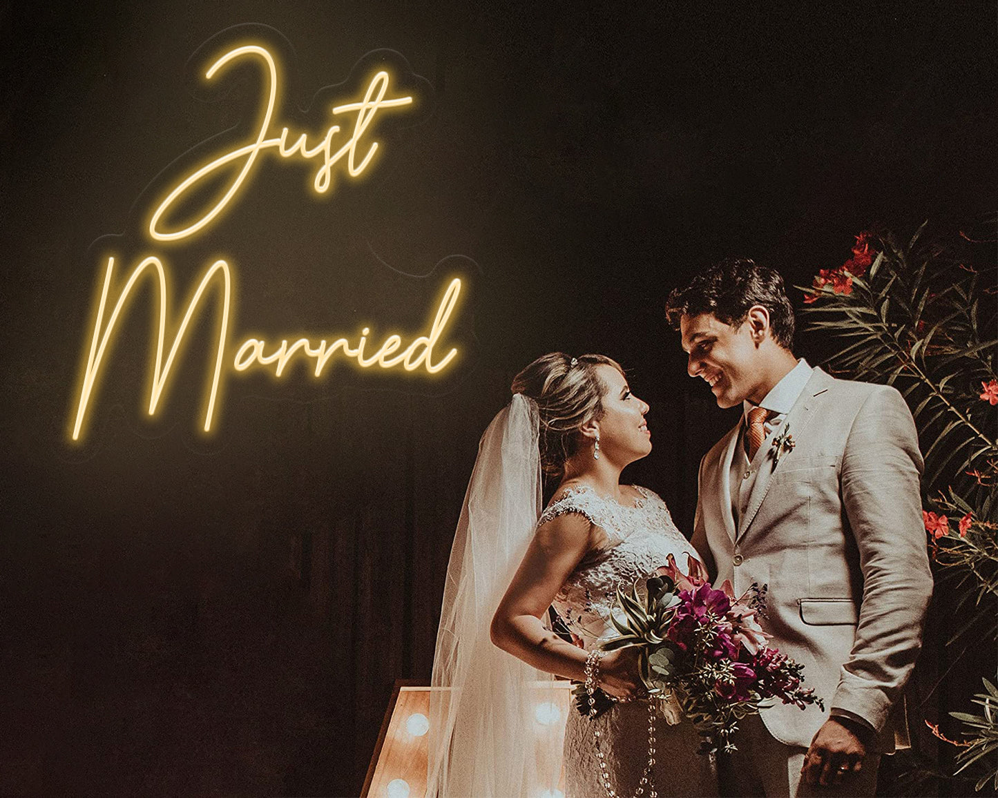 Just Married Neon Sign