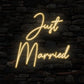 Just Married Neon Sign