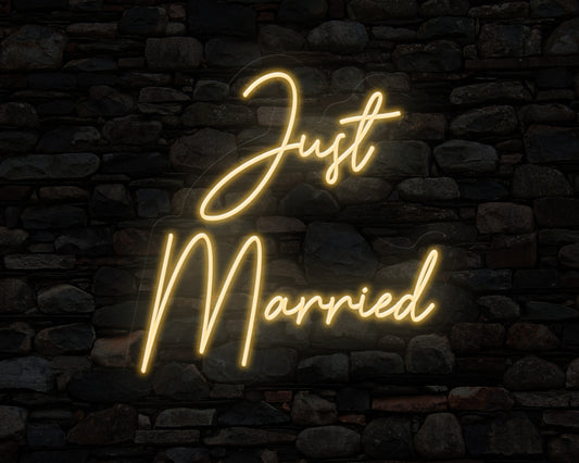 Just Married Neon Sign