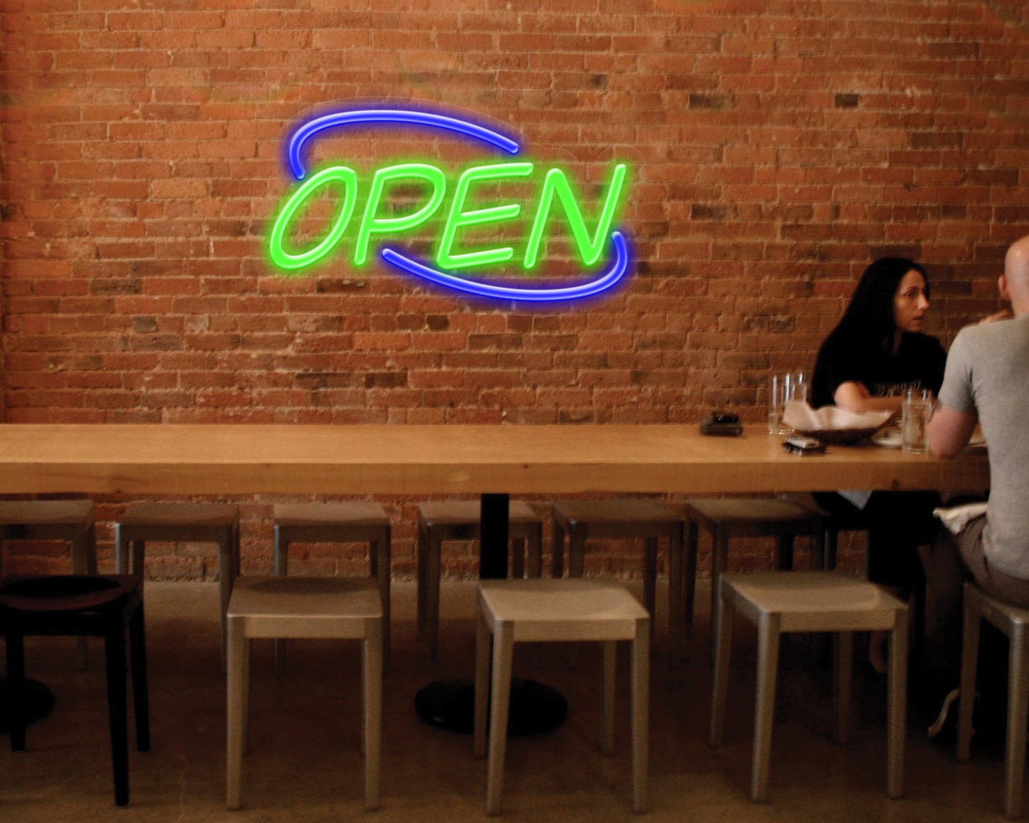 Open Colour Neon Sign