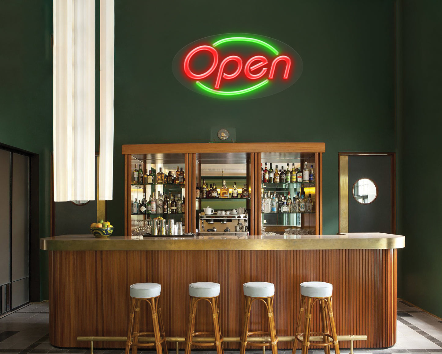 Open Two Colour Neon Sign