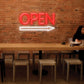 Open Arrow Neon Sign