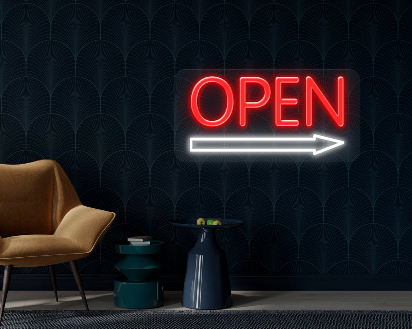 Open Arrow Neon Sign