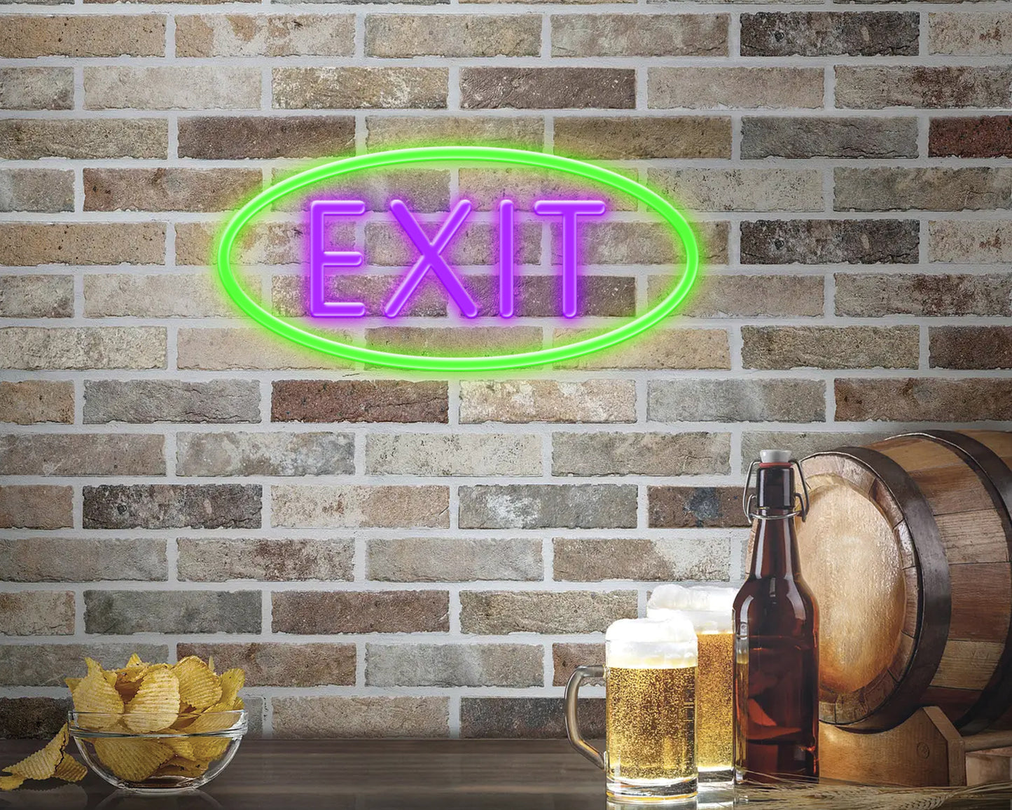 Exit Neon Sign