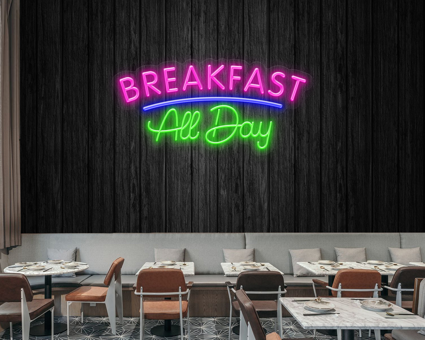 Breakfast All Day Neon Sign