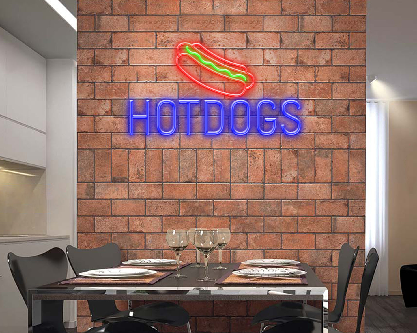 Hotdogs Neon Sign