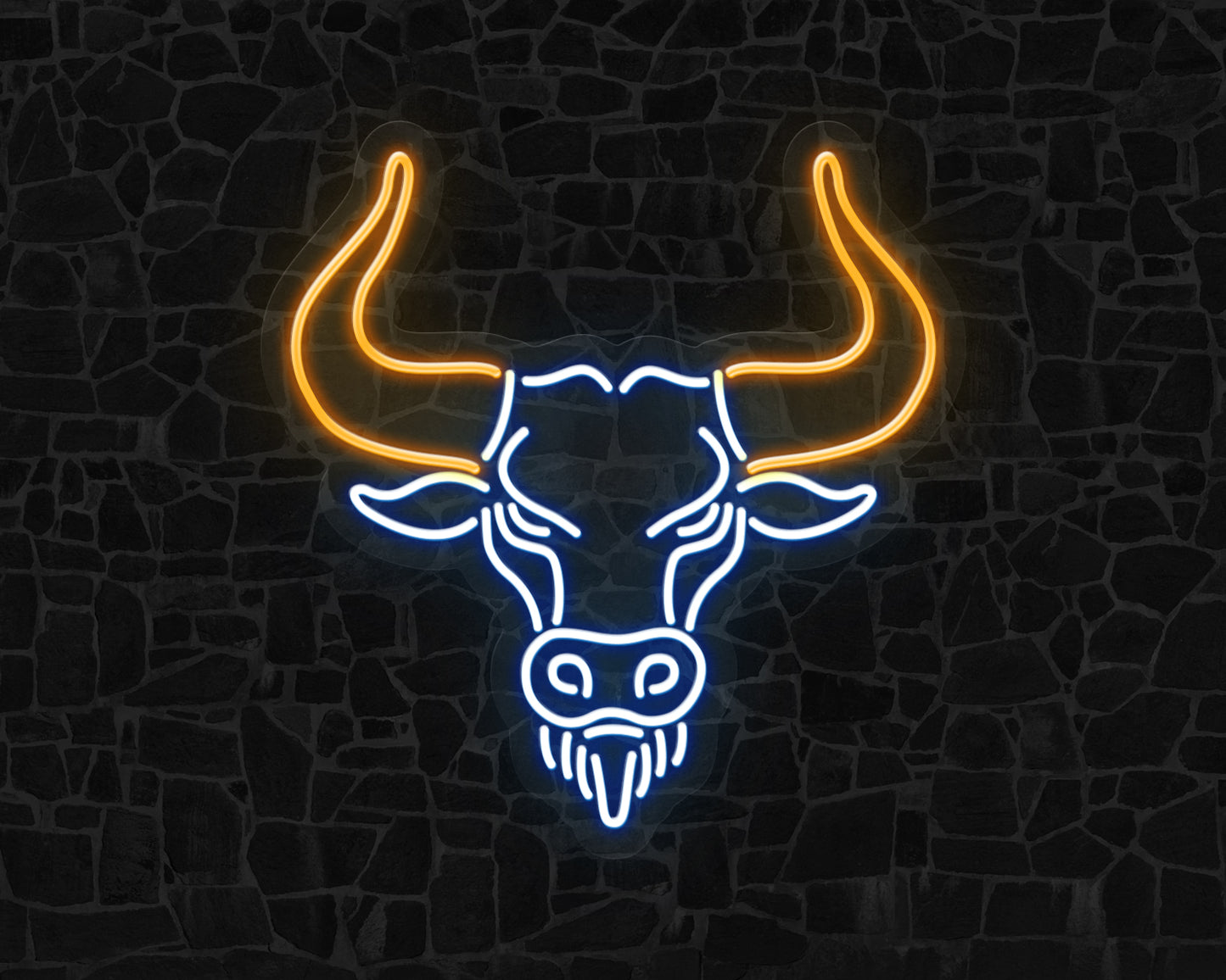 Bull head neon sign