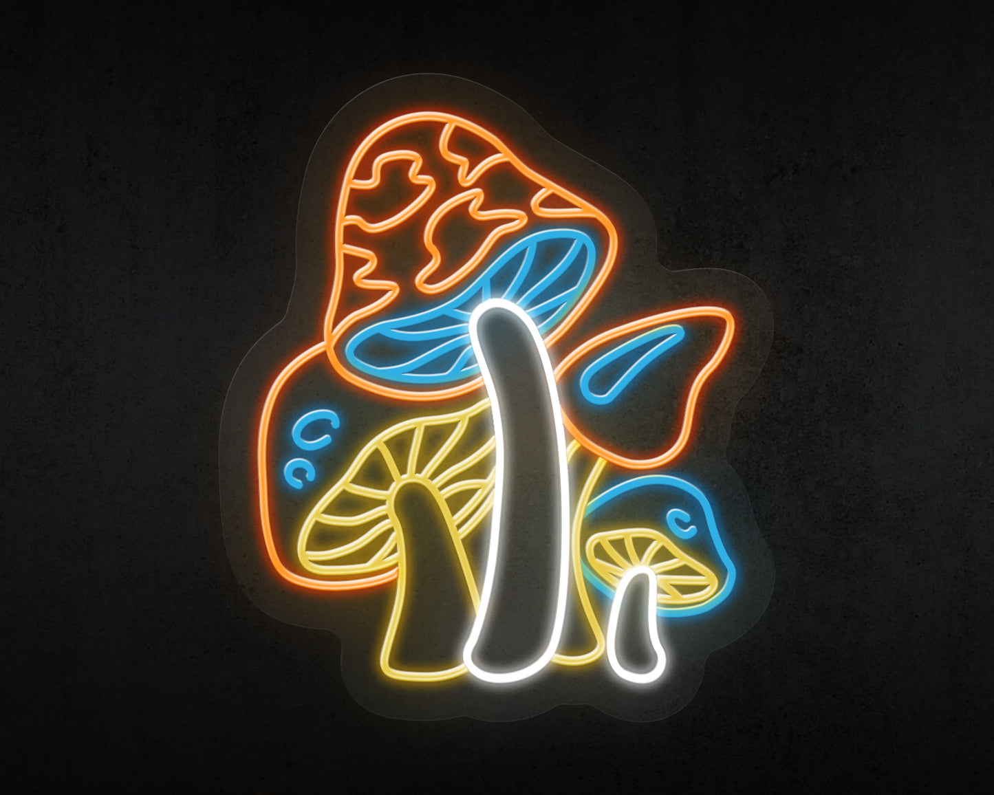 Colorful mushroom Neon Sign