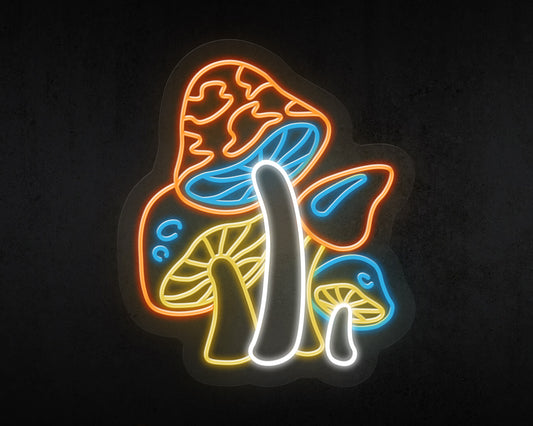 Colorful mushroom Neon Sign