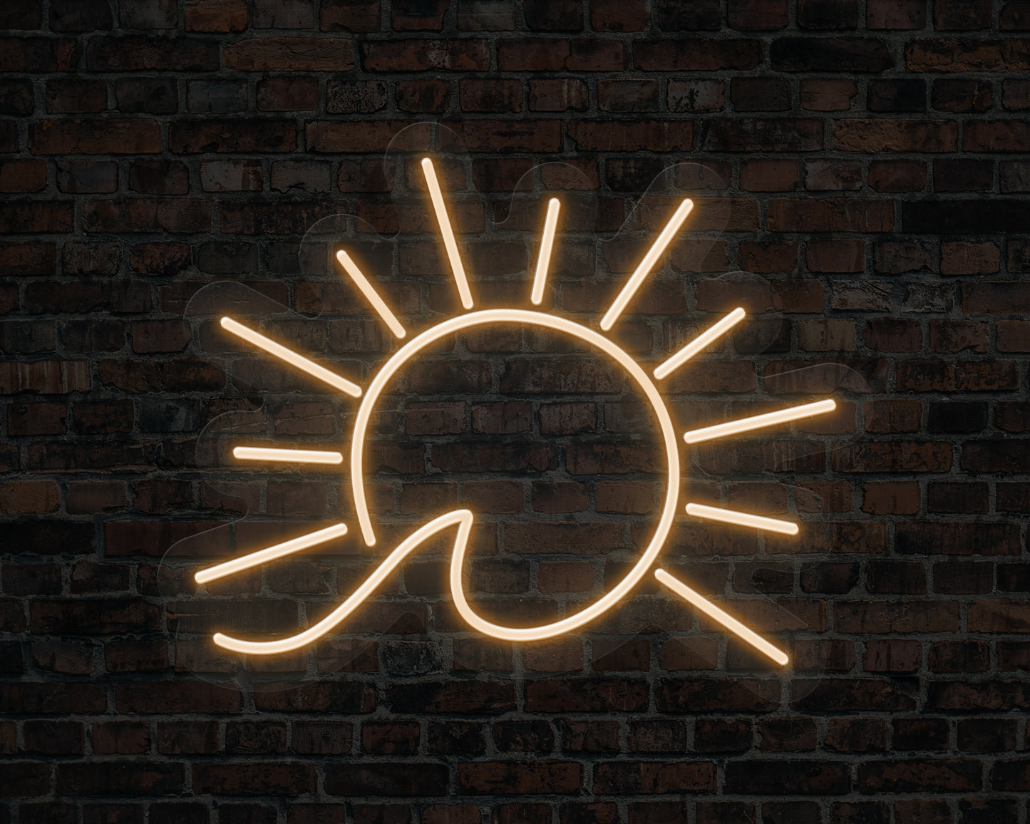 Sunburst Ocean Wave Neon Sign