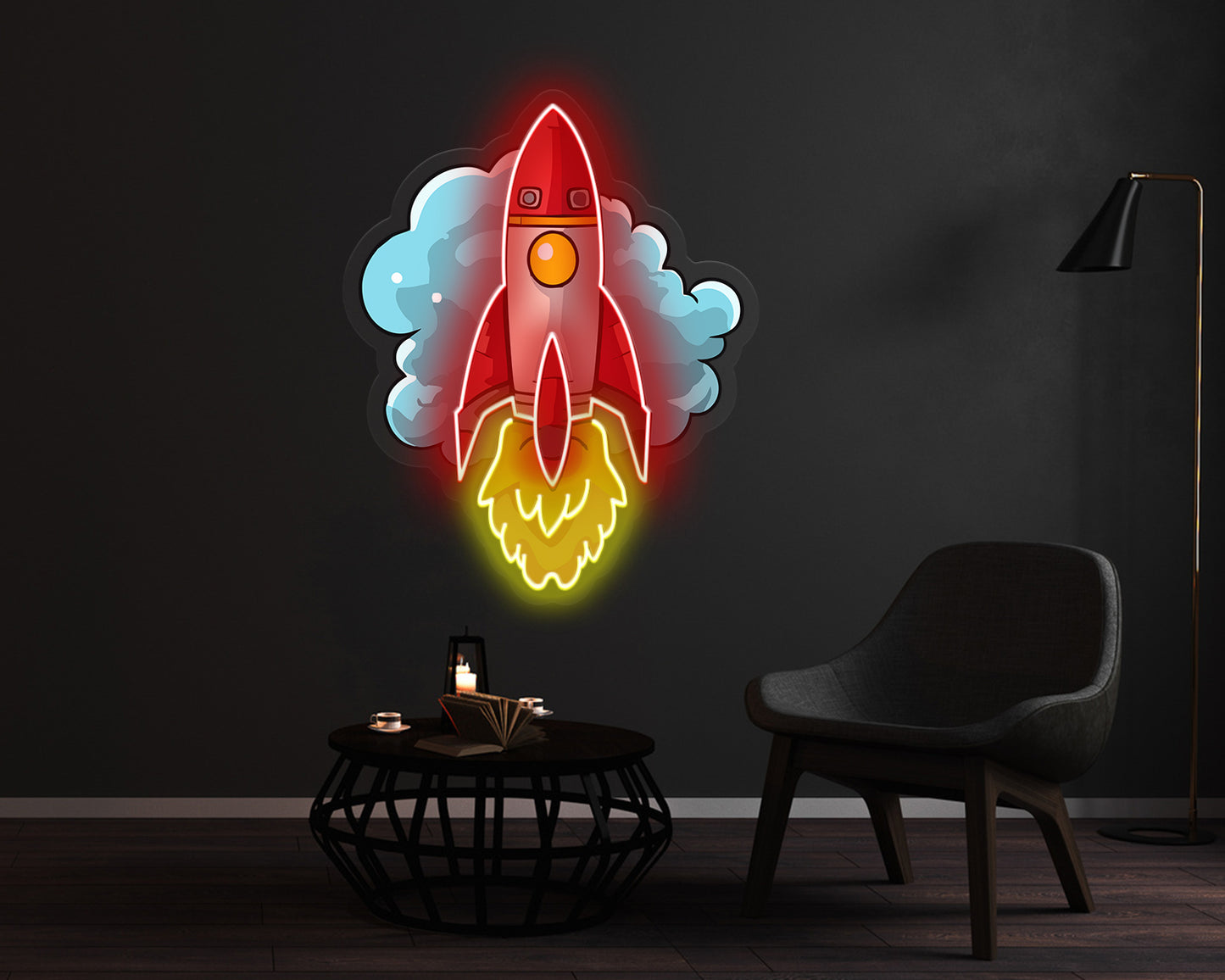 Rocket Neon Sign