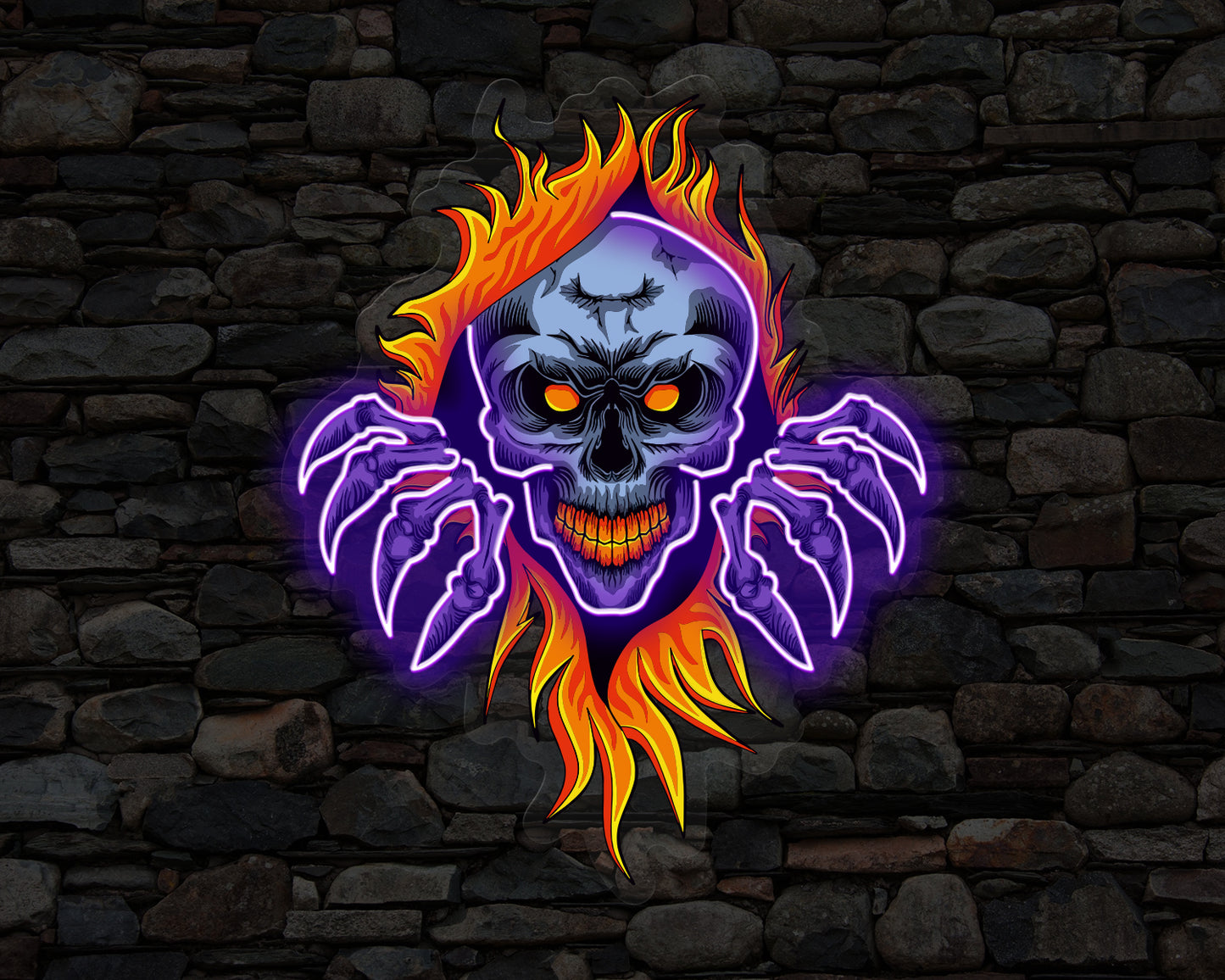 Fire Skull Neon