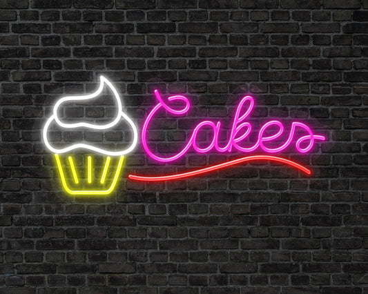 Cakes Neon Sign