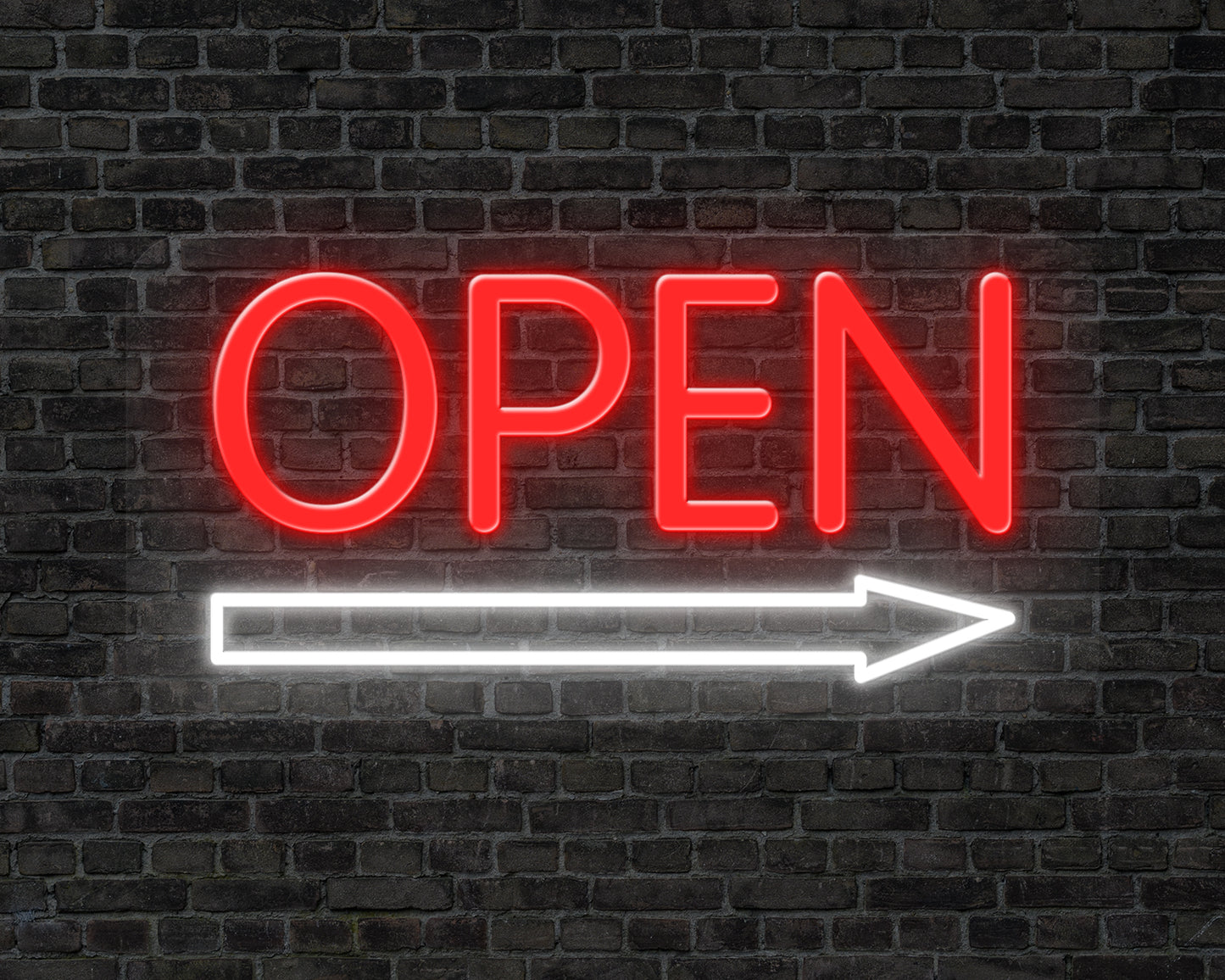 Open Arrow Neon Sign