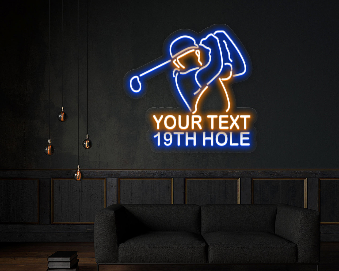 Custom 19th Hole Golf Neon Sign