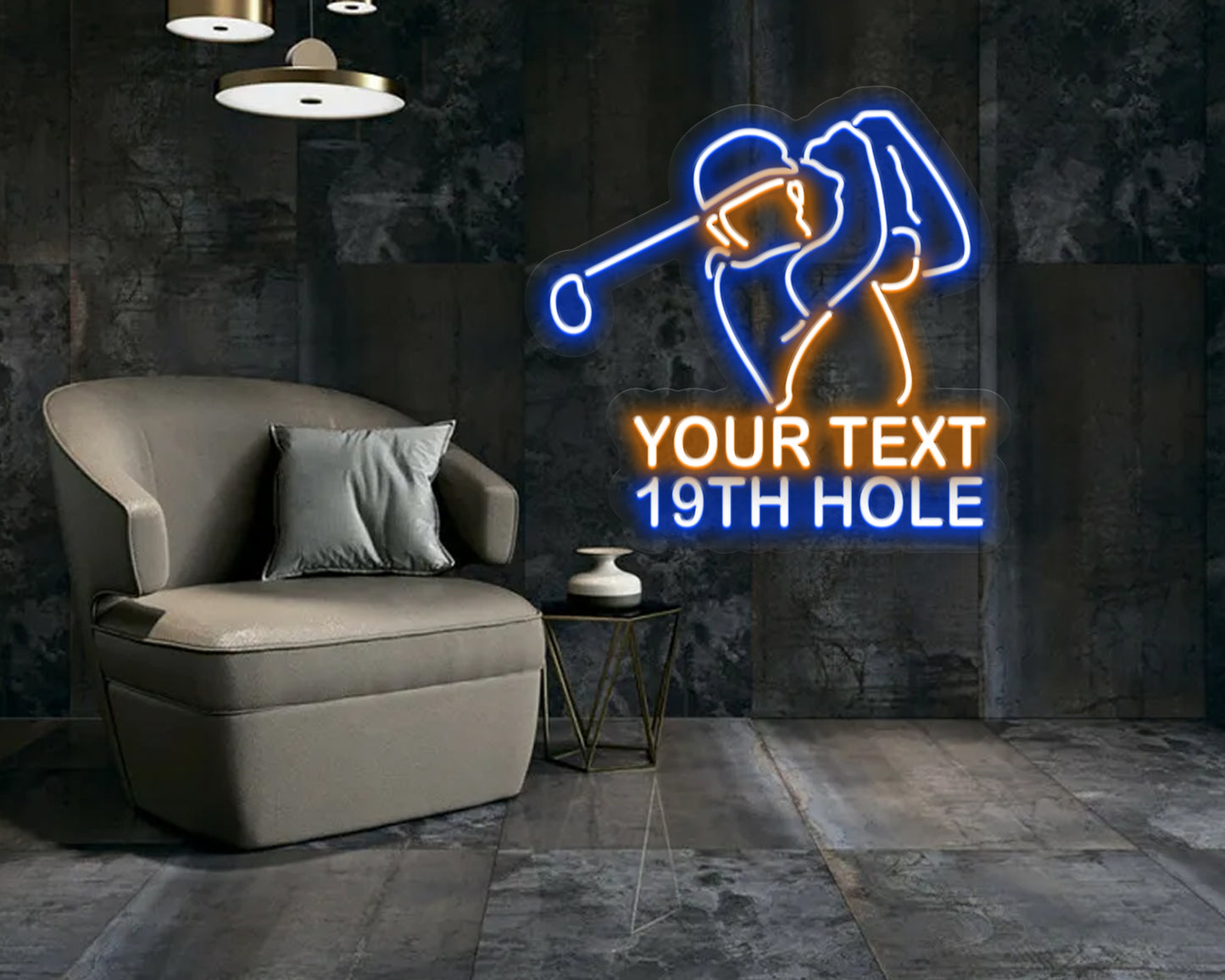 Custom 19th Hole Golf Neon Sign