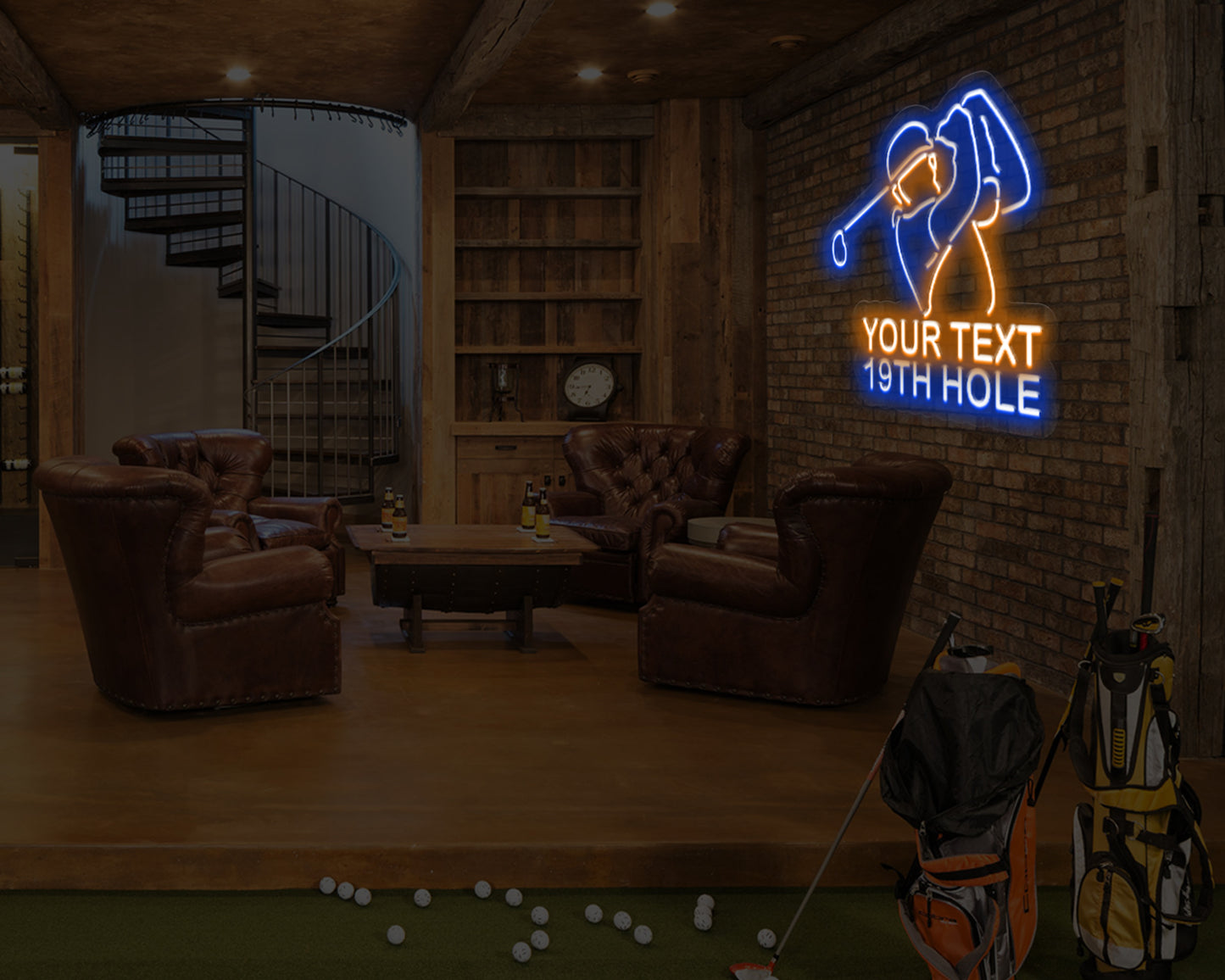 Custom 19th Hole Golf Neon Sign