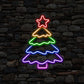 Rainbow Christmas Tree Multicolour Neon Sign