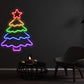 Rainbow Christmas Tree Multicolour Neon Sign