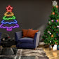 Rainbow Christmas Tree Multicolour Neon Sign