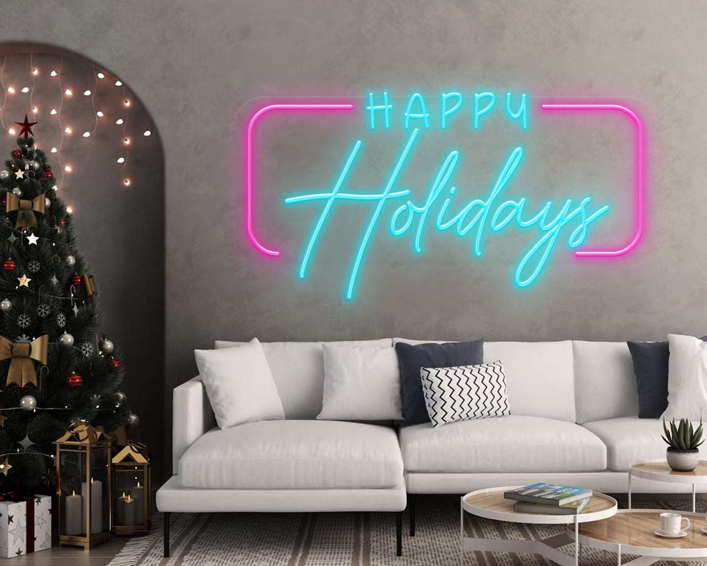 Happy Holidays Neon Sign