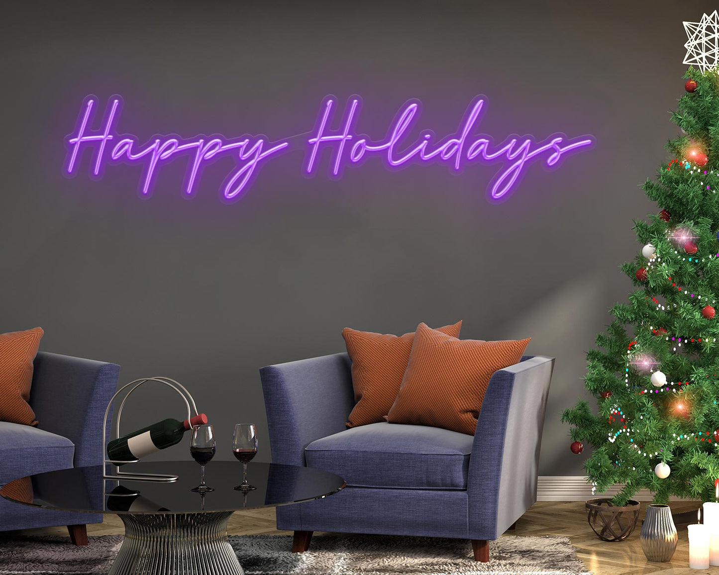 Happy Holidays Neon Sign