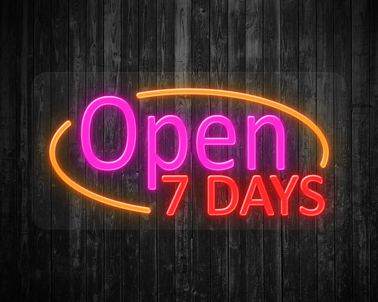 Open 7 Days Neon Sign