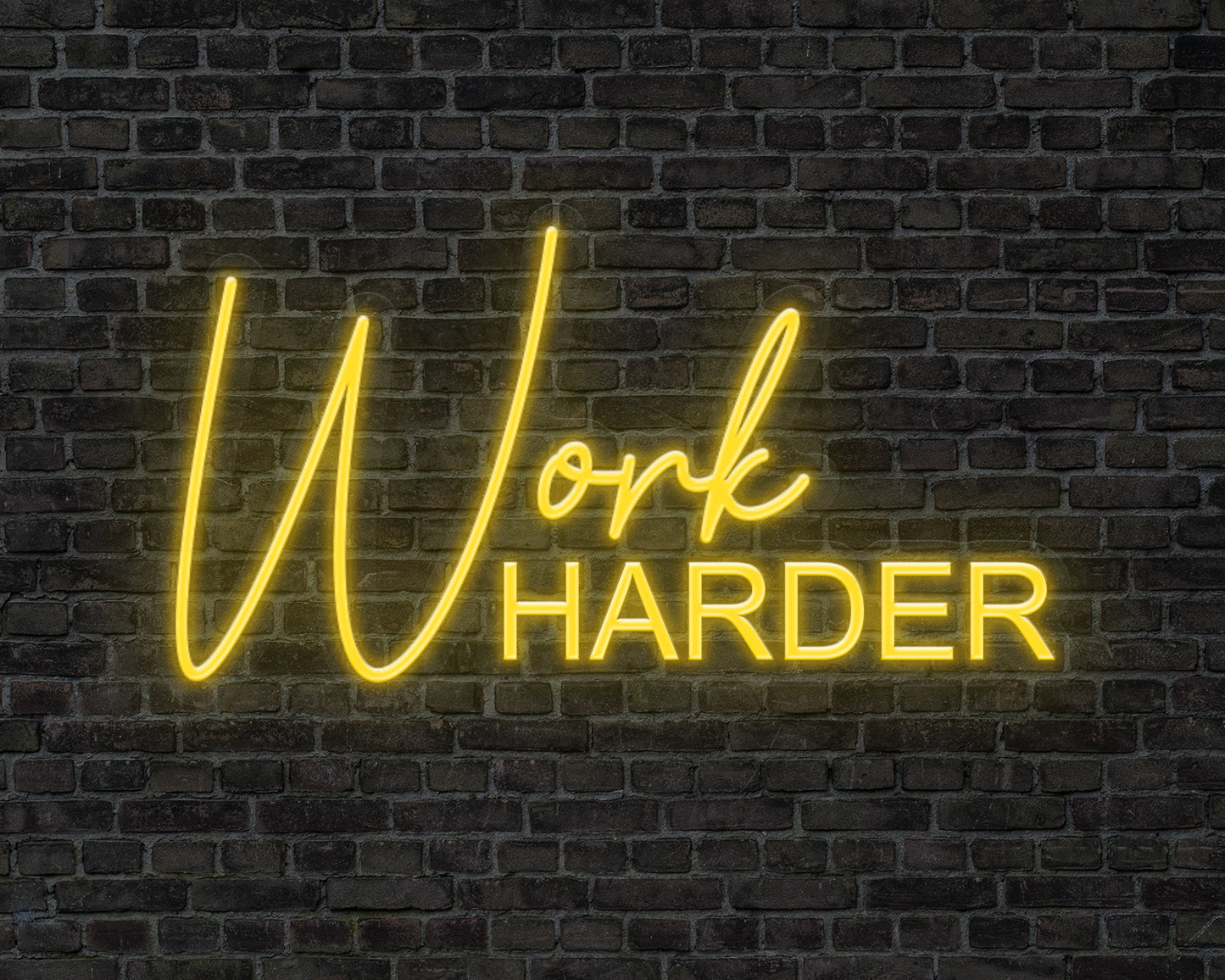 Work Harder Neon Sign