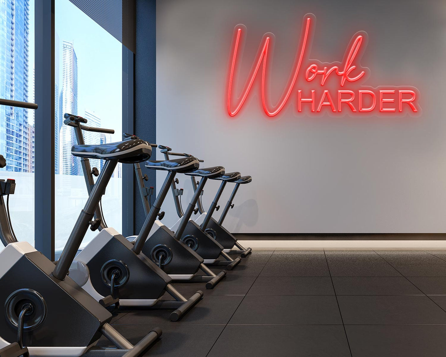 Work Harder Neon Sign