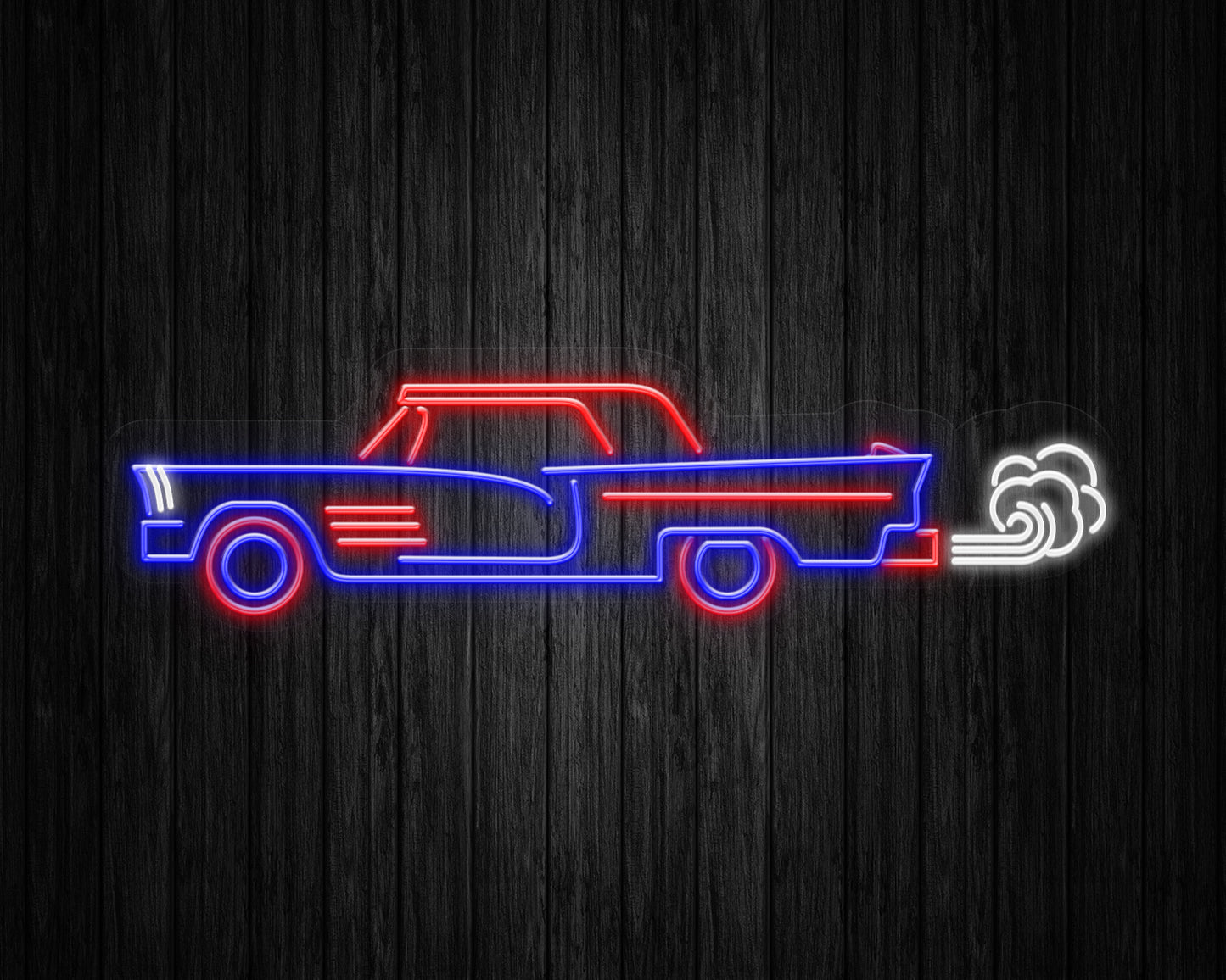 Blue Car Neon Sign