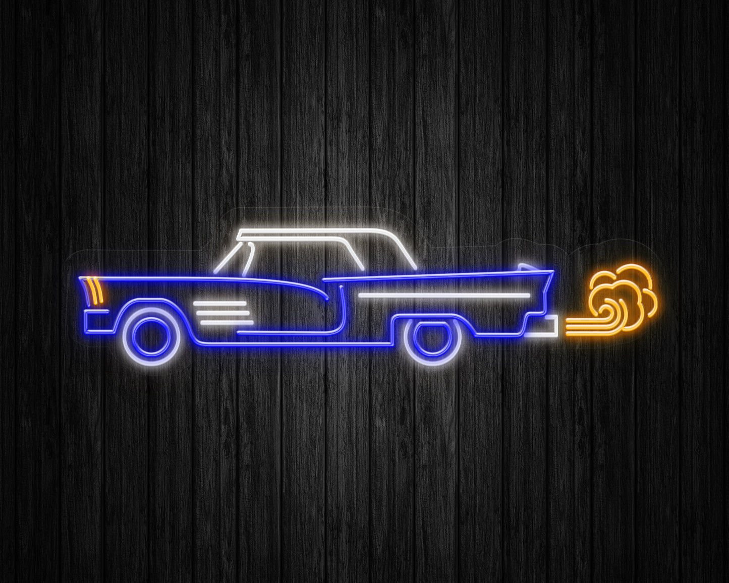 Blue Car Neon Sign