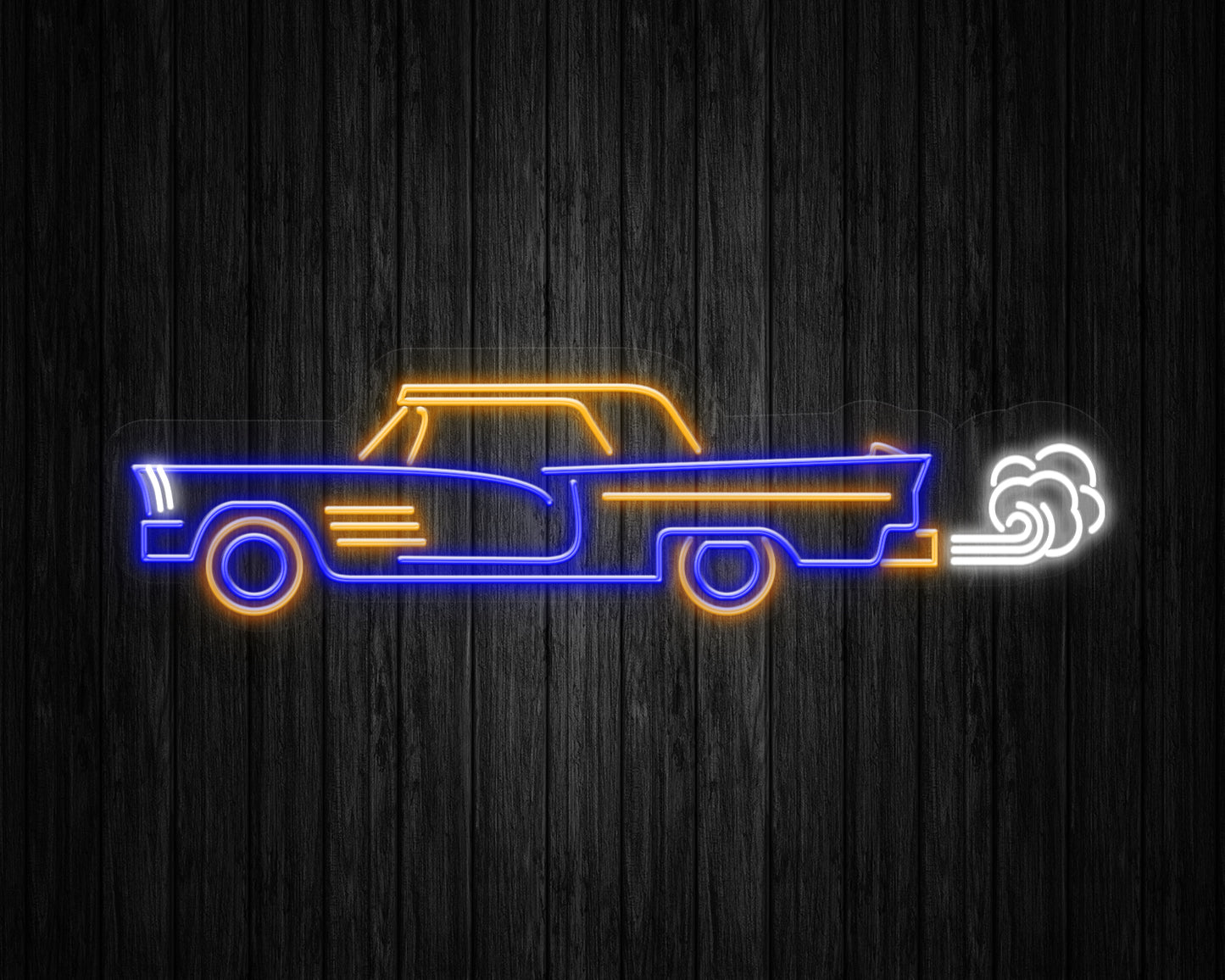 Blue Car Neon Sign