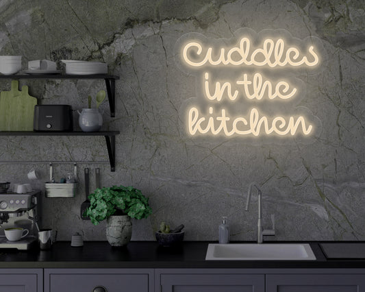 Cuddle in the Kitchen Neon Sign