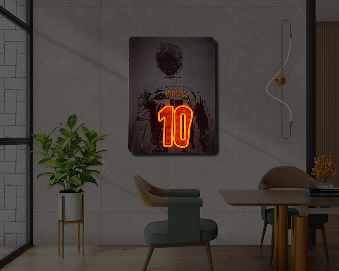 Lionel Messi UV Neon Sign