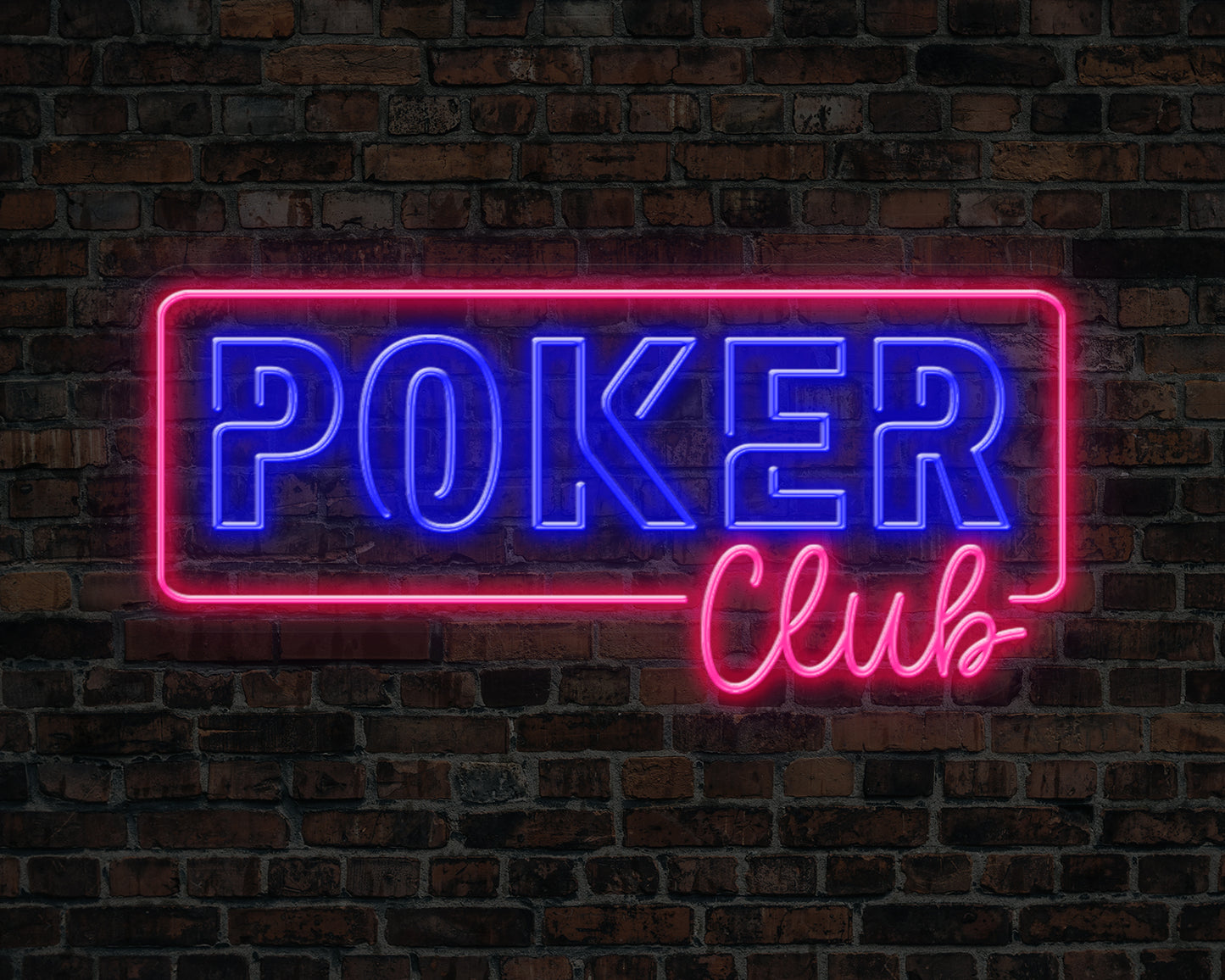 Poker Club Neon Sign