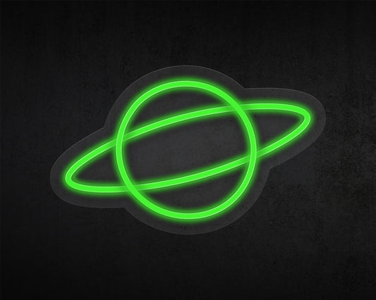 Planet Saturn Neon Sign