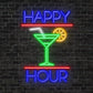 Happy Hour Neon Sign