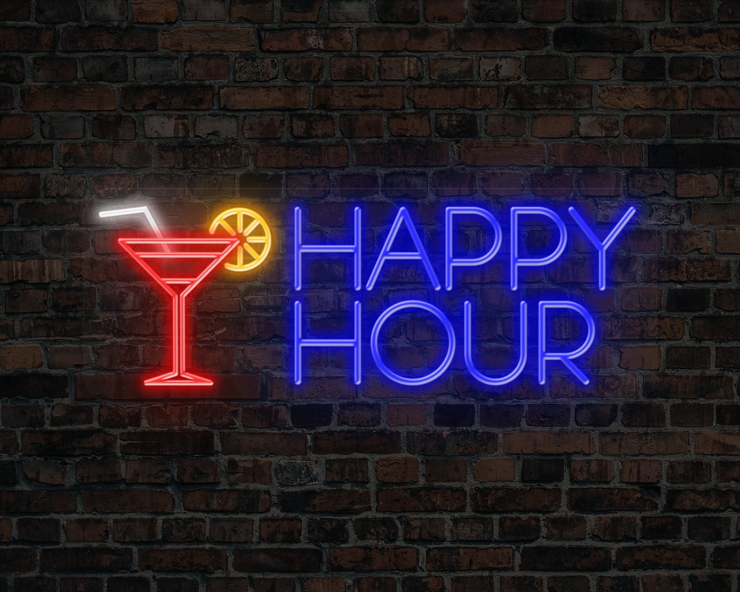 Happy Hour Neon Sign