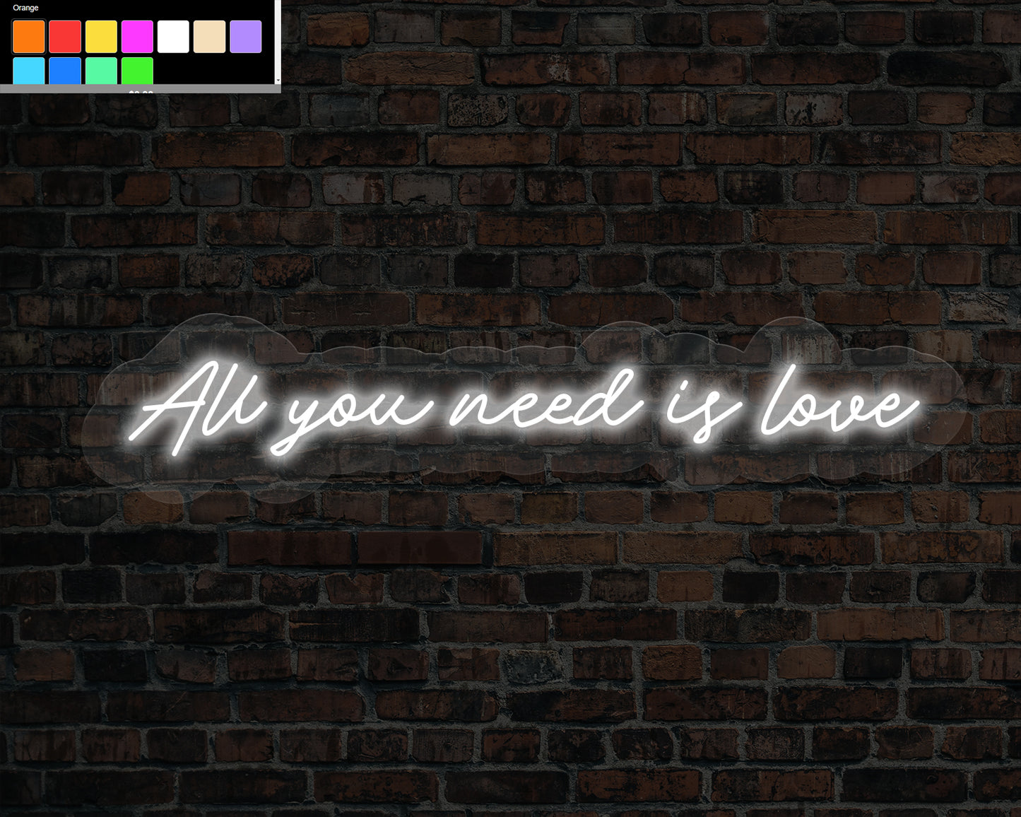 All You Need Is Love LED Neon Sign