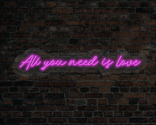 All You Need Is Love LED Neon Sign