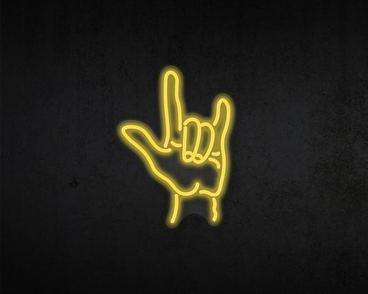 Rock Hands Neon Sign