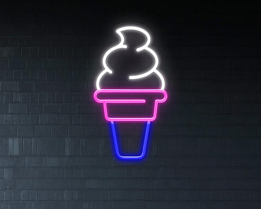 Soft Serve Ice Cream Neon Sign