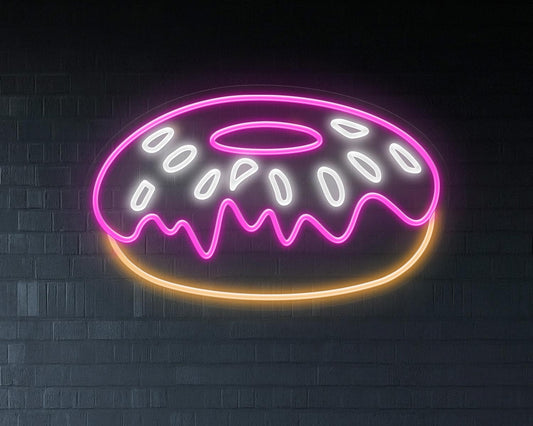 Frosted Donut Neon Sign